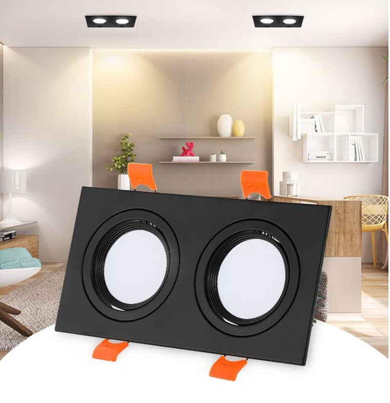 Dimmable Square Led Downlight Light Angle Adjustable COB Ceiling Spot Light 7w 10w 12w 14w 20w 24w Ceiling Recessed Lights AC85-265V