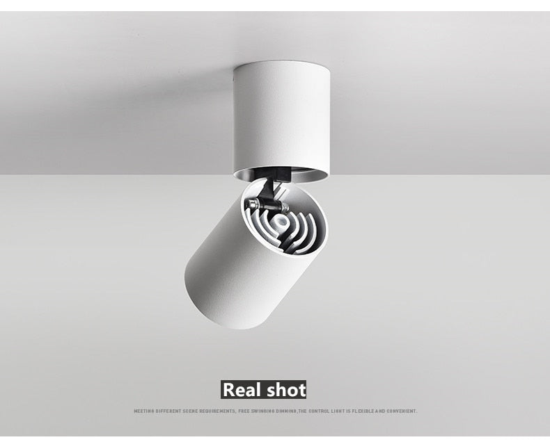 Dimmable Rotating LED Downlights 10W 15W 20W Surface Mounted adjustment COB LED Ceiling Spot Lights AC110-220V LED Ceiling Lamp