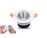 Super Brightness AC85-230V LED COB Dimmable Downlights 3W 5W 7W 9W 12W 15W LED Ceiling Lamp Spot Light