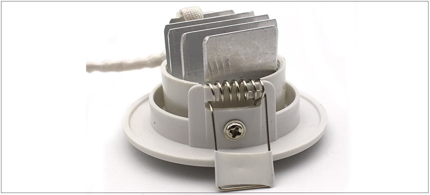 LEDIARY Round LED Recessed COB Downlights White Aluminum Spot Lamp Real 3W 100V-240V Angle Adjustable 55mm 2 Inch Cut Hole Size