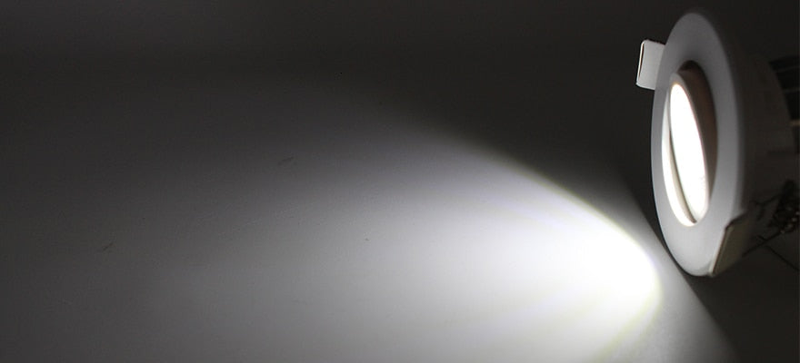 LEDIARY Round LED Recessed COB Downlights White Aluminum Spot Lamp Real 3W 100V-240V Angle Adjustable 55mm 2 Inch Cut Hole Size