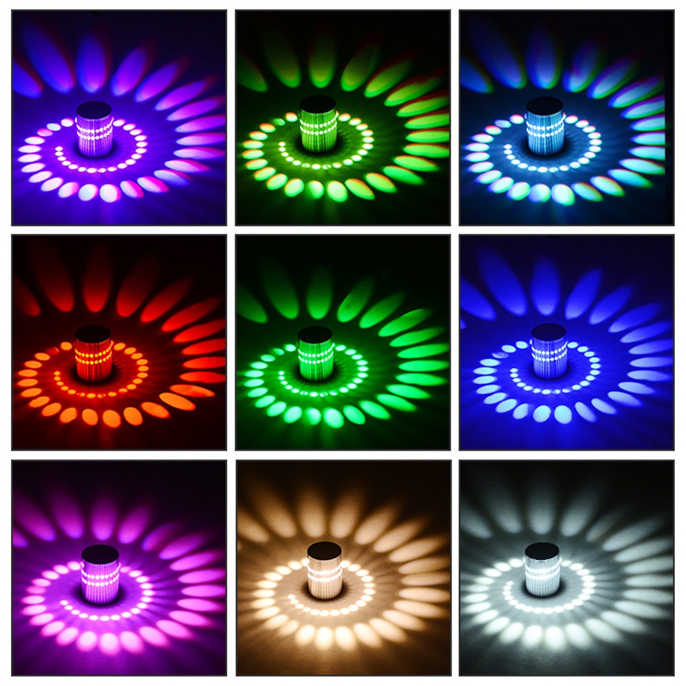 Modern LED Ceiling Light 3W RGB Wall Sconce for Art Gallery Decoration Front Balcony Lamp Porch Light Corridors Light Fixture