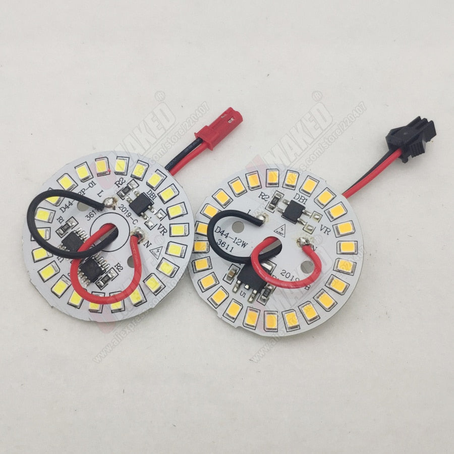 LED Downlight 3W 5W 7W 9W 12W 15W AC 220v led pcb smd2835 smart IC driver with 20cm wire for bulb light, driverless led bead for downlight