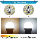 LED Downlight 3W 5W 7W 9W 12W 15W AC 220v led pcb smd2835 smart IC driver with 20cm wire for bulb light, driverless led bead for downlight