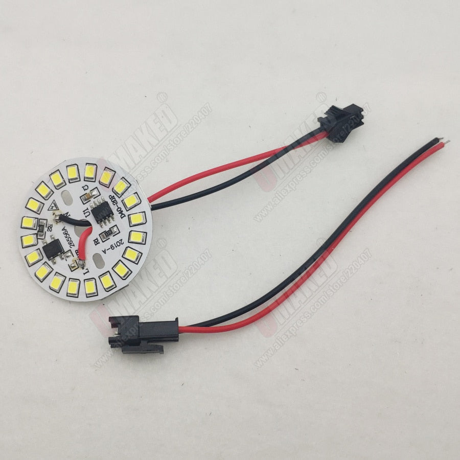 LED Downlight 3W 5W 7W 9W 12W 15W AC 220v led pcb smd2835 smart IC driver with 20cm wire for bulb light, driverless led bead for downlight