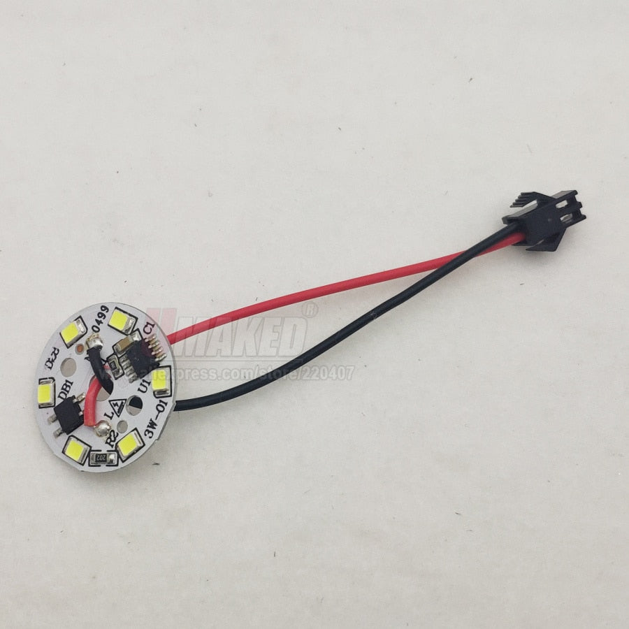 LED Downlight 3W 5W 7W 9W 12W 15W AC 220v led pcb smd2835 smart IC driver with 20cm wire for bulb light, driverless led bead for downlight