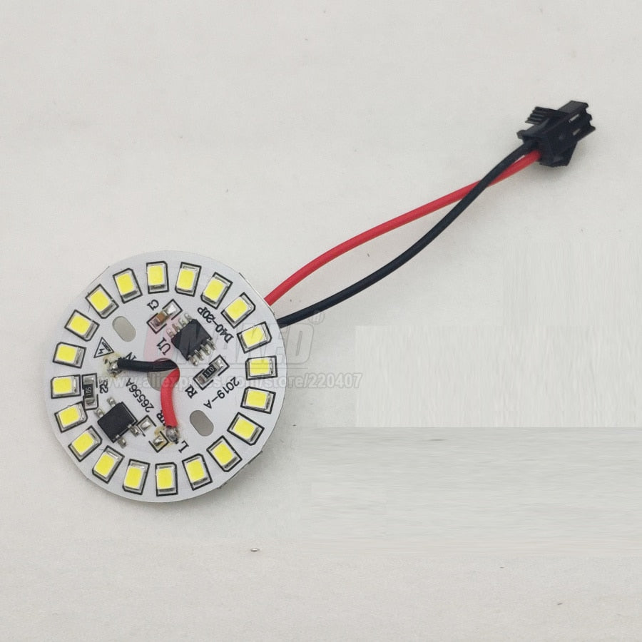 LED Downlight 3W 5W 7W 9W 12W 15W AC 220v led pcb smd2835 smart IC driver with 20cm wire for bulb light, driverless led bead for downlight