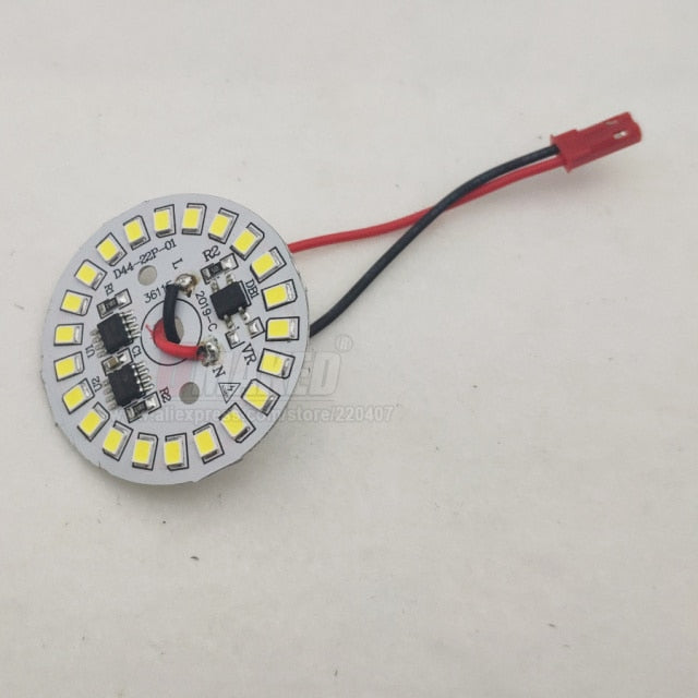LED Downlight 3W 5W 7W 9W 12W 15W AC 220v led pcb smd2835 smart IC driver with 20cm wire for bulb light, driverless led bead for downlight