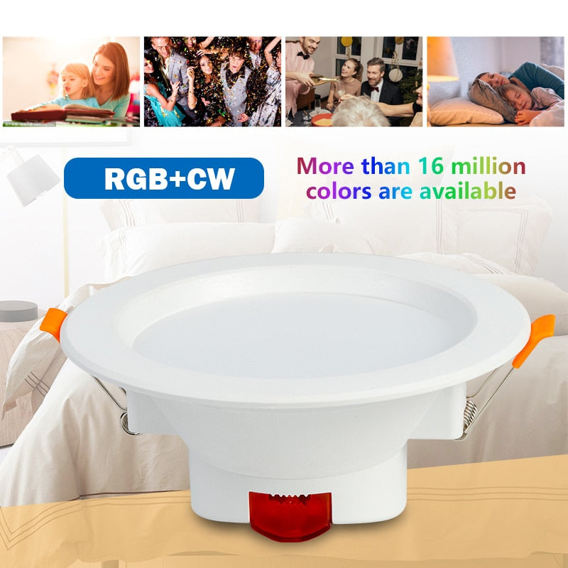 Smart Light eWeLink Zigbee 3.0 Smart Downlight RGBCW Led Recessed Ceiling Light Voice Control Work With Alexa Google Home