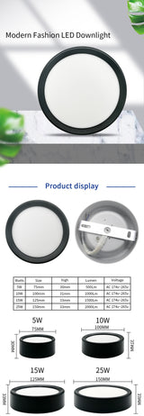 Modern Fashion LED Downlight 5W 10W 15W 25W 2pcs Surface Mounted Downlight Lights LED Spot Lights Ceiling Fixtures Lighting