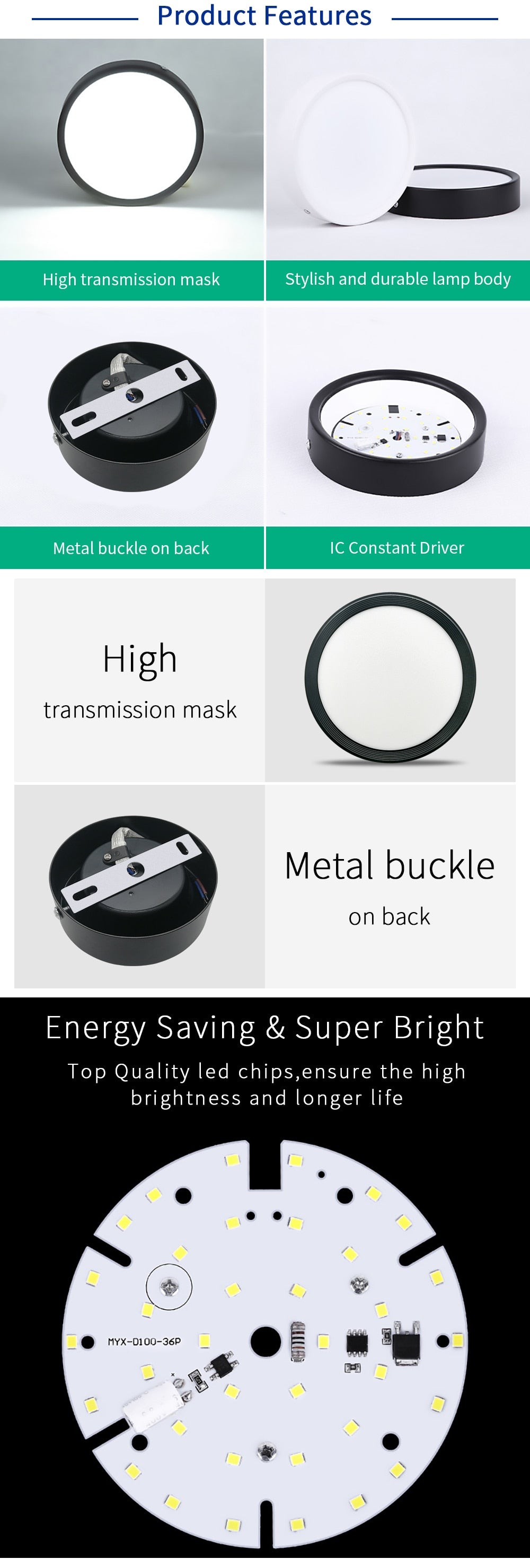 Modern Fashion LED Downlight 5W 10W 15W 25W 2pcs Surface Mounted Downlight Lights LED Spot Lights Ceiling Fixtures Lighting