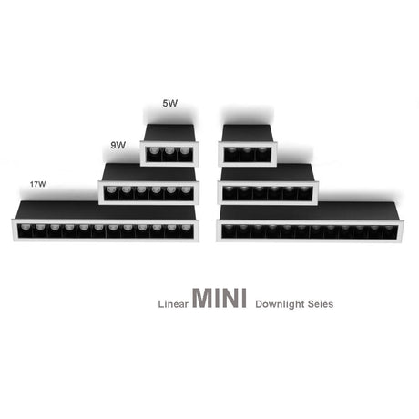 2020 New Linear Mini LED Downlight Square Small Embedded Delicate Lamp 90Ra 3W 5W 7W 9W 12W 17W for No Main Lighting Solution