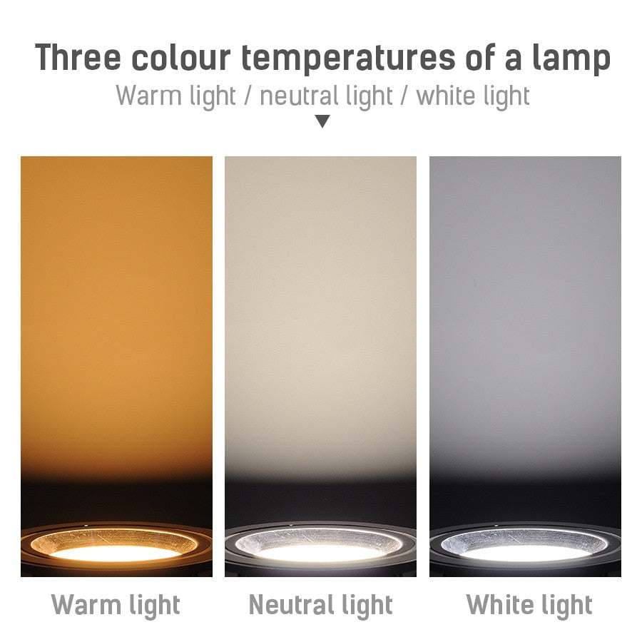 LED 220V 5W Downlight Ultra-thin Recessed Ceiling Light Tricolor Lights Frosted Lens FOR Indoor Lighting