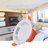 LED 220V 5W Downlight Ultra-thin Recessed Ceiling Light Tricolor Lights Frosted Lens FOR Indoor Lighting
