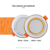 LED 220V 5W Downlight Ultra-thin Recessed Ceiling Light Tricolor Lights Frosted Lens FOR Indoor Lighting
