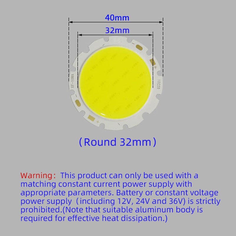 LED Source Chip Light Spotlight Downlight Lamps COB Light Bulb beads integrated surface chip board 12W 15W 20W 30W 40W 50W