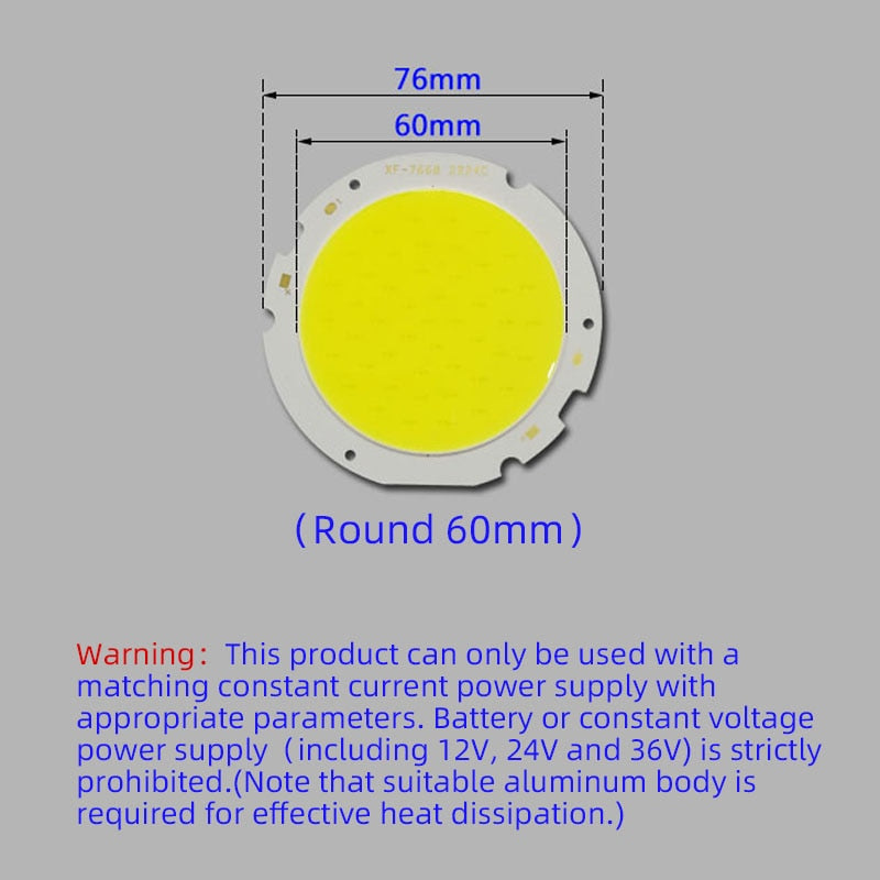 LED Source Chip Light Spotlight Downlight Lamps COB Light Bulb beads integrated surface chip board 12W 15W 20W 30W 40W 50W