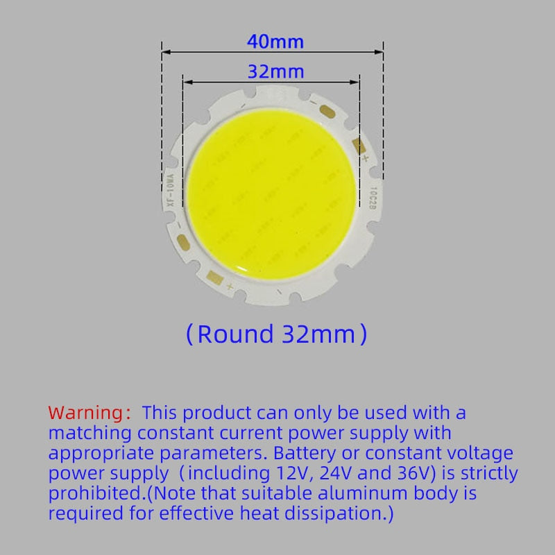 LED Source Chip Light Spotlight Downlight Lamps COB Light Bulb beads integrated surface chip board 12W 15W 20W 30W 40W 50W
