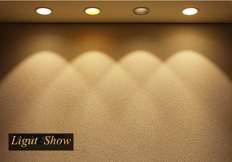 Dimmable COB Downlights Indoor Lighting Lamps Recessed 15w 220v Ceiling Led Spot Lights Lamp Lights Bedroom Living Room Hotel