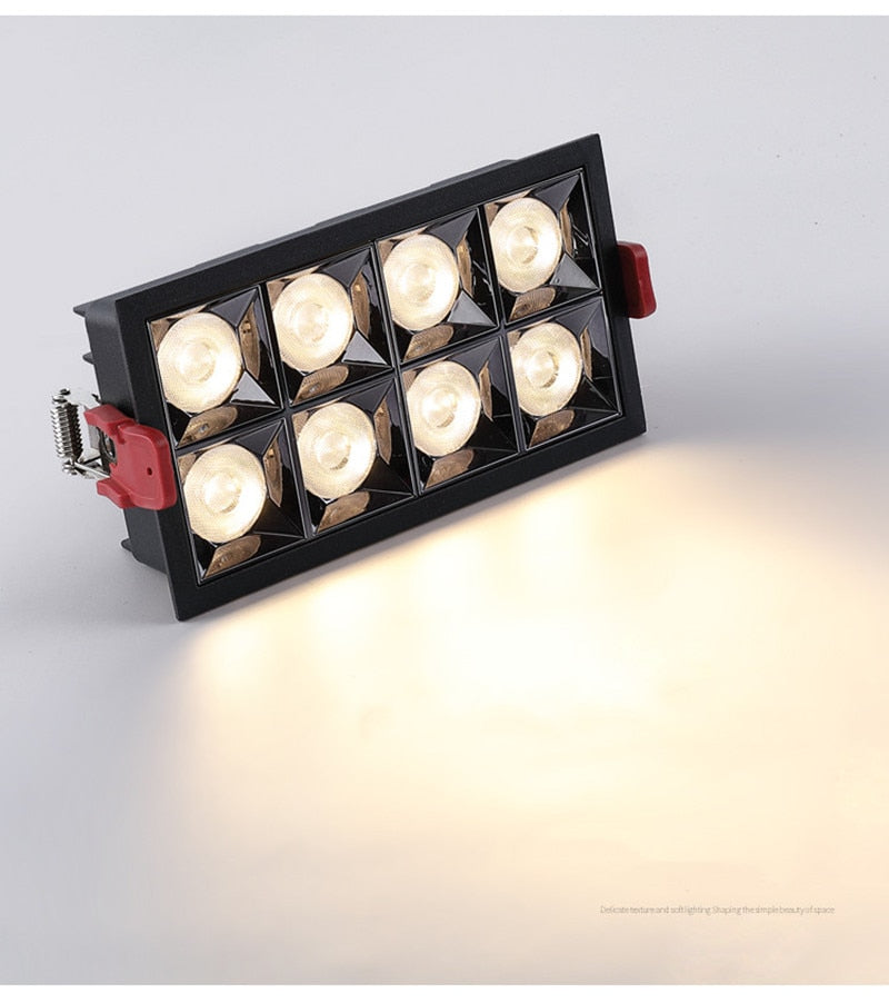 Square Recessed LED Downlights 6W 10W 20W 30W COB Ceiling Spot Lights AC220V LED Strip Indoor Lighting Lamps TV Background Room