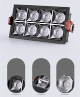 Square Recessed LED Downlights 6W 10W 20W 30W COB Ceiling Spot Lights AC220V LED Strip Indoor Lighting Lamps TV Background Room