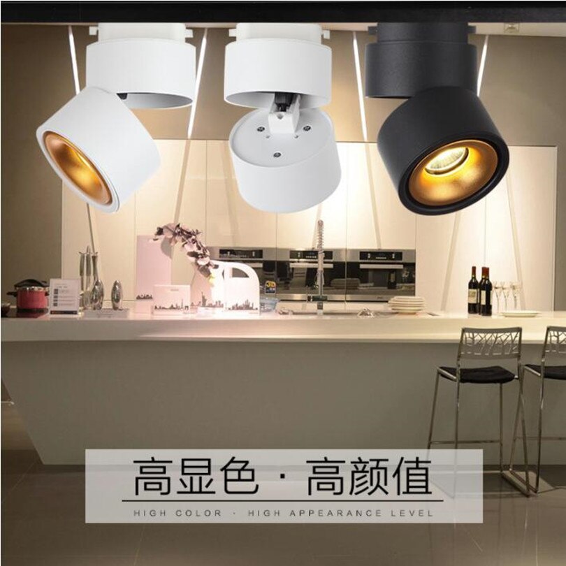 Dimmable 10W 15W 20W Surface Mounted LED Downlight Tracklight COB LED Recessed Ceiling Lamps Track Spotlight 110V 220V