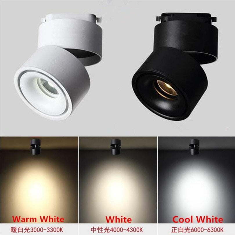 Dimmable 10W 15W 20W Surface Mounted LED Downlight Tracklight COB LED Recessed Ceiling Lamps Track Spotlight 110V 220V