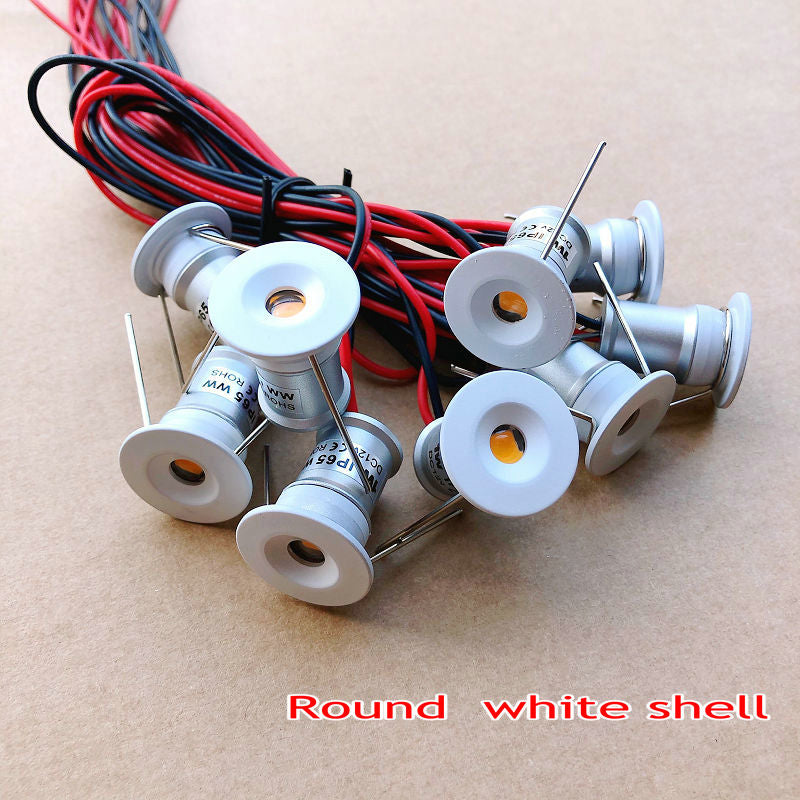 Square IP65 Mini LED Downlight Outdoor Garden Bathroom Corridor 9pcs 1W Ceiling Spot Bulb Light Sauna Lighting CE