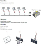 Square IP65 Mini LED Downlight Outdoor Garden Bathroom Corridor 9pcs 1W Ceiling Spot Bulb Light Sauna Lighting CE