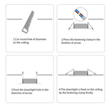LED Downlight LED Circular Panel Light 5W Surface Mounted LED Ceiling Light led lamp for Home Decoration Warm White