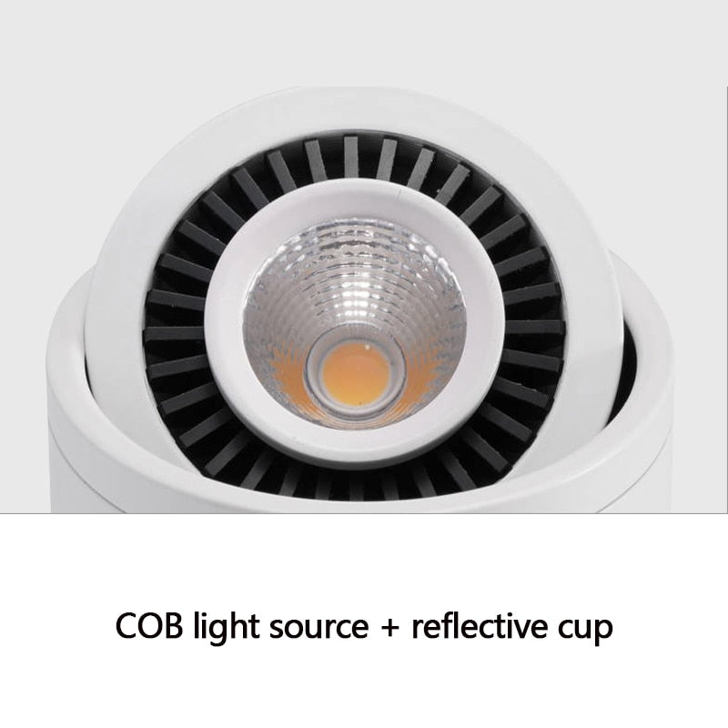 Dimmable Surface Mounted LED COB Downlight White/Black AC85-265V 360 Degree Rotating LED Spot Light 5W 7W 9W 15W Ceiling lamp