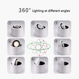 Dimmable Surface Mounted LED COB Downlight White/Black AC85-265V 360 Degree Rotating LED Spot Light 5W 7W 9W 15W Ceiling lamp