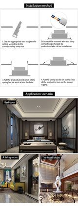 LED Downlight Ceiling lamps 5W 9W 12W 15W Tricolor temperature Warm white/natural white/cold white led Spotlight AC 220~240V