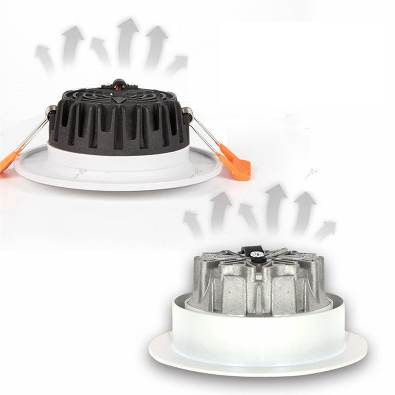 LED 12V 24V downlight 5w 7w 12w 18w 24w anti-fog and anti-glare recessed ceiling light
