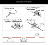 LED 12V 24V downlight 5w 7w 12w 18w 24w anti-fog and anti-glare recessed ceiling light