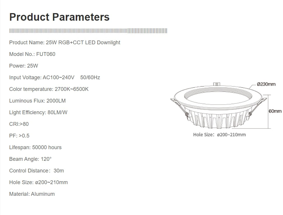 Miboxer 6W 9W 12W 15W 18W 25W RGB+CCT LED Downlight Ceiling Spotlight FUT060 FUT061 FUT062 FUT063 FUT064 FUT065 FUT066 FUT068 Spotlight
