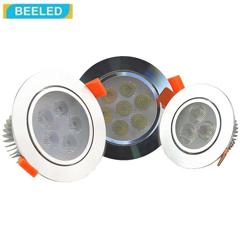 LED Downlights Recessed ceiling light LED Dimmbale 3W 5W 7W high power LED spotlight 220V dimmer LED lamps home decor aluminum