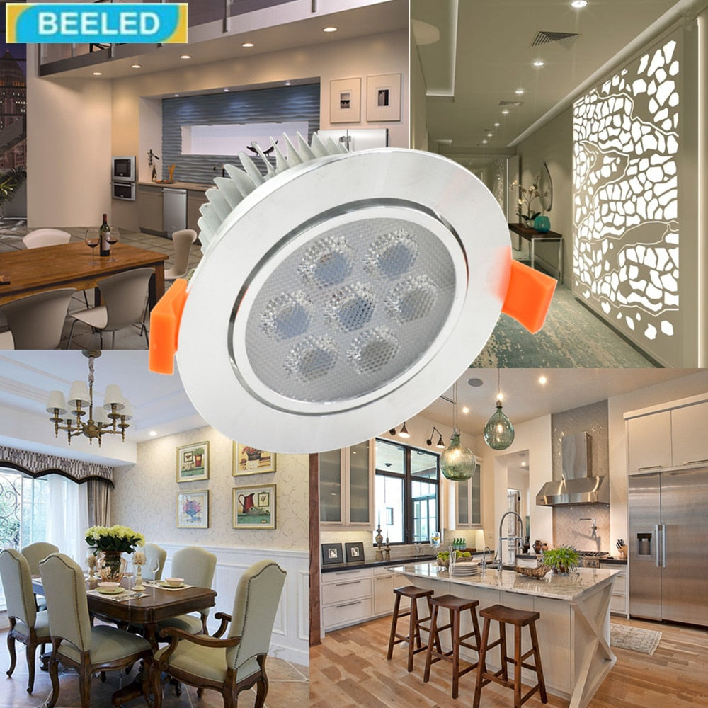 LED Downlights Recessed ceiling light LED Dimmbale 3W 5W 7W high power LED spotlight 220V dimmer LED lamps home decor aluminum