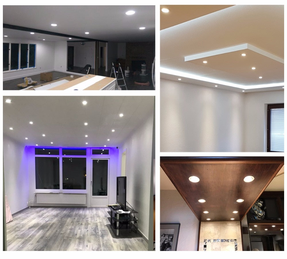 Gold Silver LED Ceiling Downlight Spot light Recessed Cabinet 3W 5W 7W Pure White Warm White More Safty