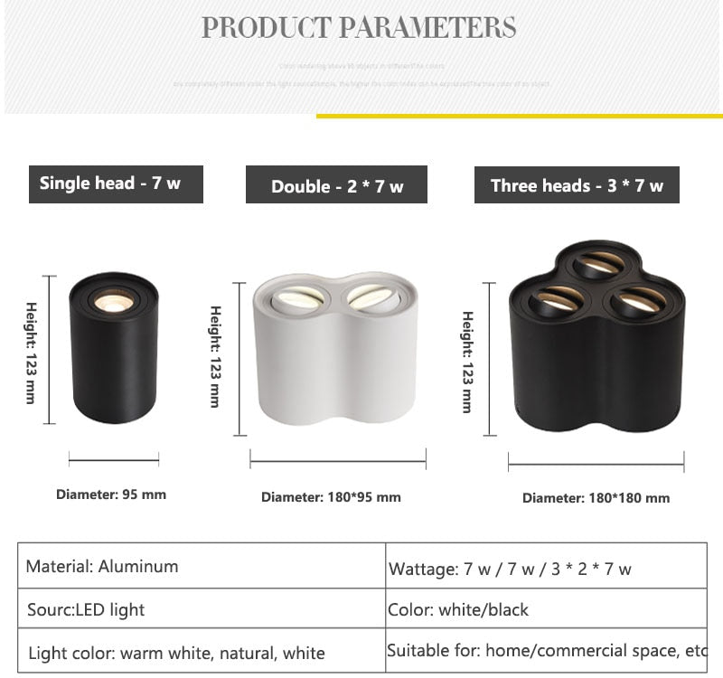 Dimmable Rotating 360° LED Downlights 10W 30W COB LED Ceiling Spot Lights GU10 Light Source LED Background Lamps Indoor Lighting