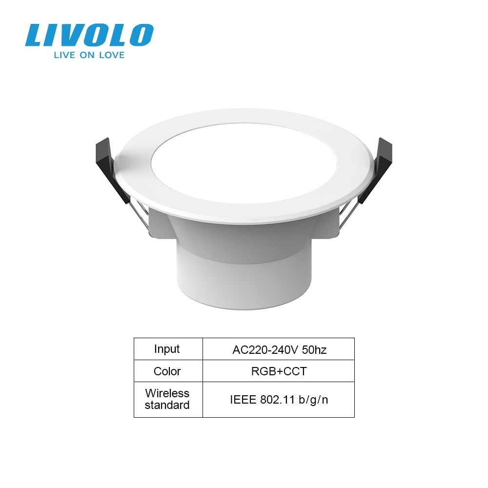LIVOLO Wifi Smart LED Downlight Warm Bulb,RGB+CCT,Google Home/Alexa Control,Colorful Changeable,Dimmer Timer Function