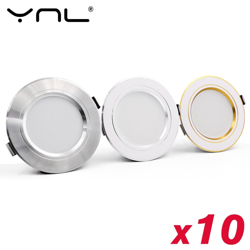 Recessed Round LED Downlight 18W 15W 12W 9W 5W 10PCS/lot LED Ceiling Lamp AC 220V 230V 240V Cold Warm White Indoor Lighting
