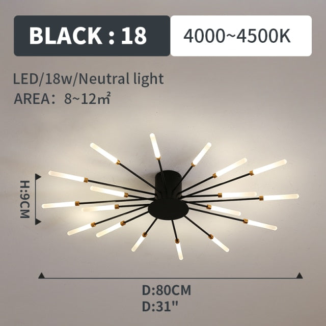 Fireworks led Chandelier For Living Room Bedroom Home chandelier Modern Led Ceiling Chandelier Lamp Lighting chandelier