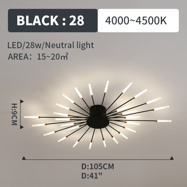 Hot sale fireworks led Chandelier For Living Room Bedroom Home chandelier Modern Led Ceiling Chandelier Lamp Lighting chandelier