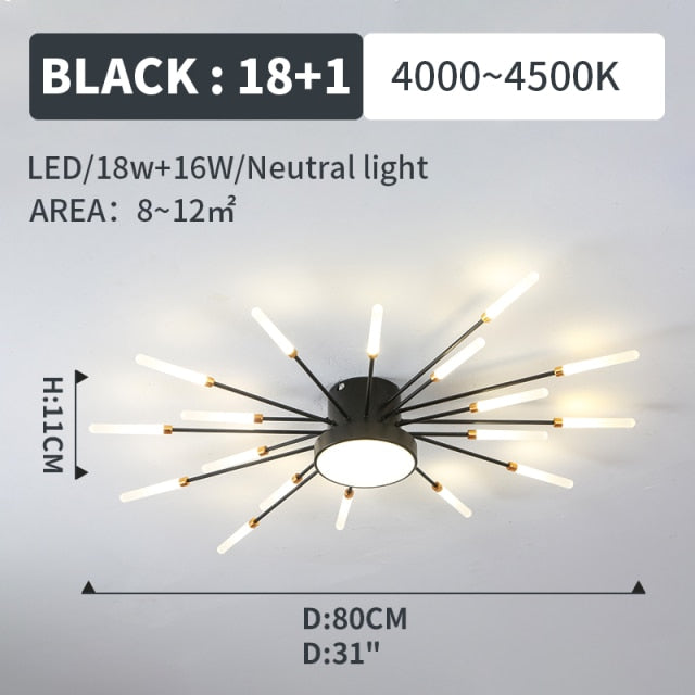 Fireworks led Chandelier For Living Room Bedroom Home chandelier Modern Led Ceiling Chandelier Lamp Lighting chandelier