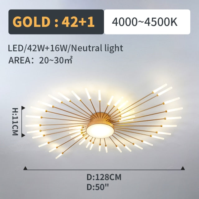 Fireworks led Chandelier For Living Room Bedroom Home chandelier Modern Led Ceiling Chandelier Lamp Lighting chandelier