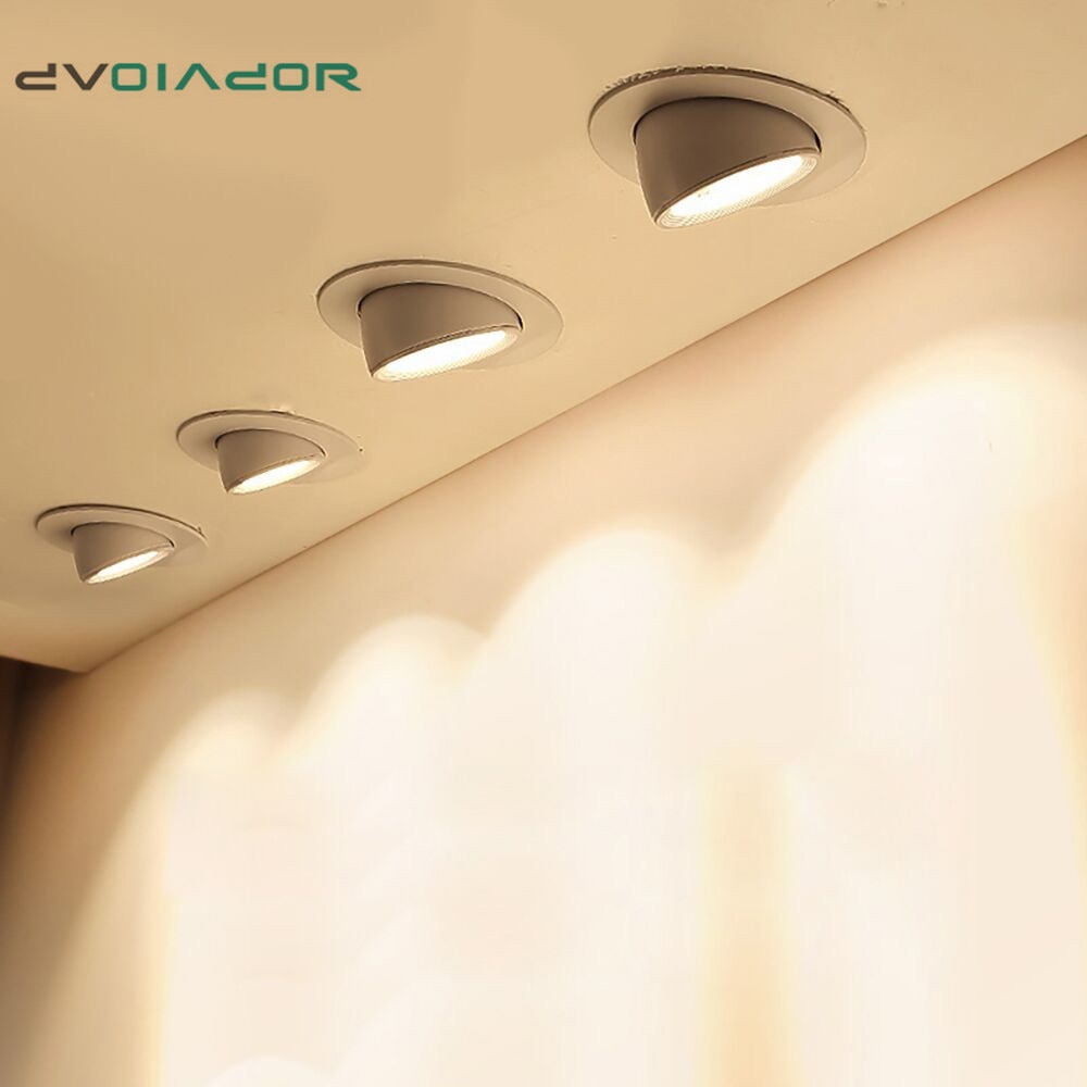 Dimmable LED Spotlight Ceiling 7W 15W 20W Adjustable 360 degrees Spot light for indoor Foyer,Living Room Recessed COB Down light