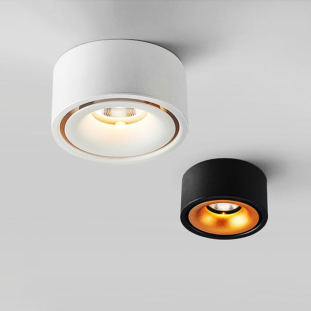 Ultra-Thin Round Surface Mounted COB LED Downlights 7W/10W/12W LED Ceiling Spot Lights AC110~240V LED Background Lamps Lighting