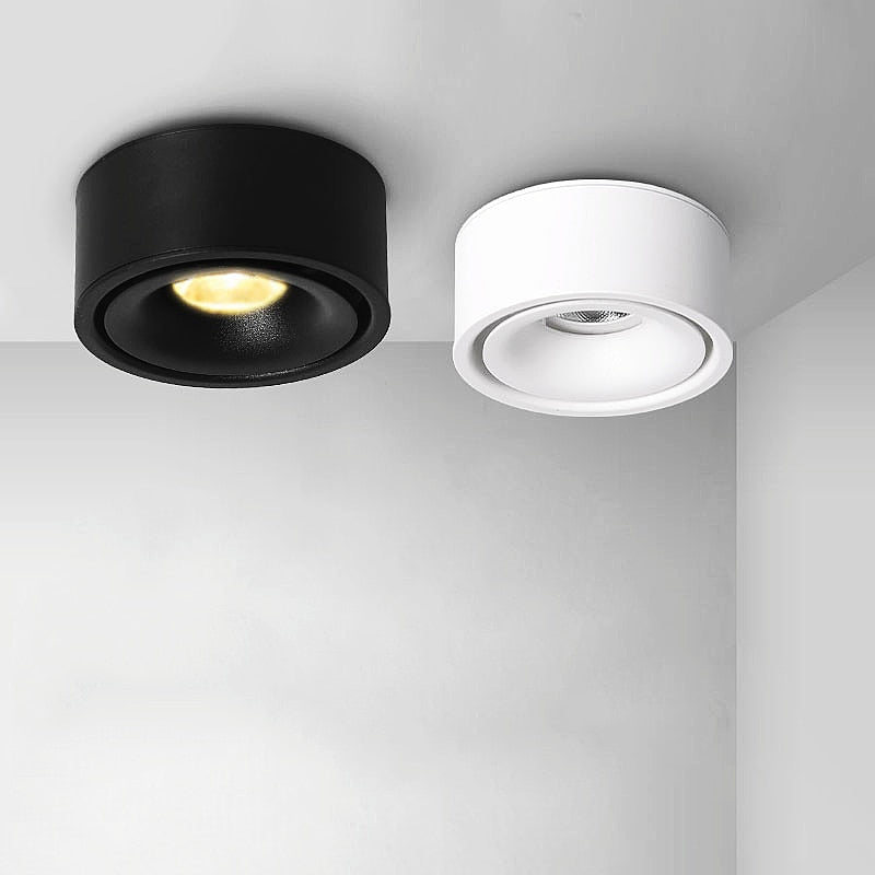 Ultra-Thin Round Surface Mounted COB LED Downlights 7W/10W/12W LED Ceiling Spot Lights AC110~240V LED Background Lamps Lighting