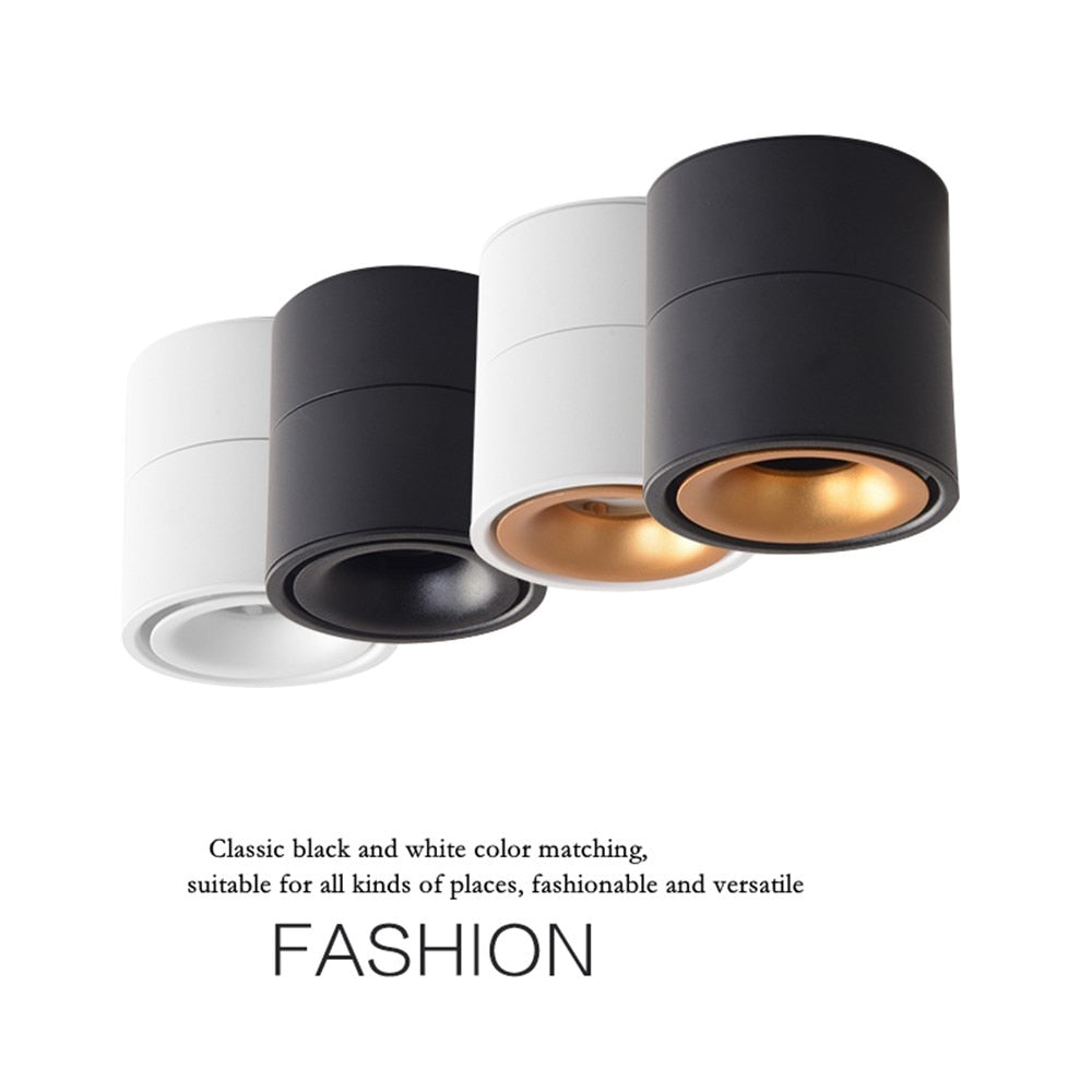 Led Lights Downlight Foldable Ceiling Lamp Surface Mounted Indoor Led Lighting 7w 10w 12w For Kitchen Bedroom Living Room